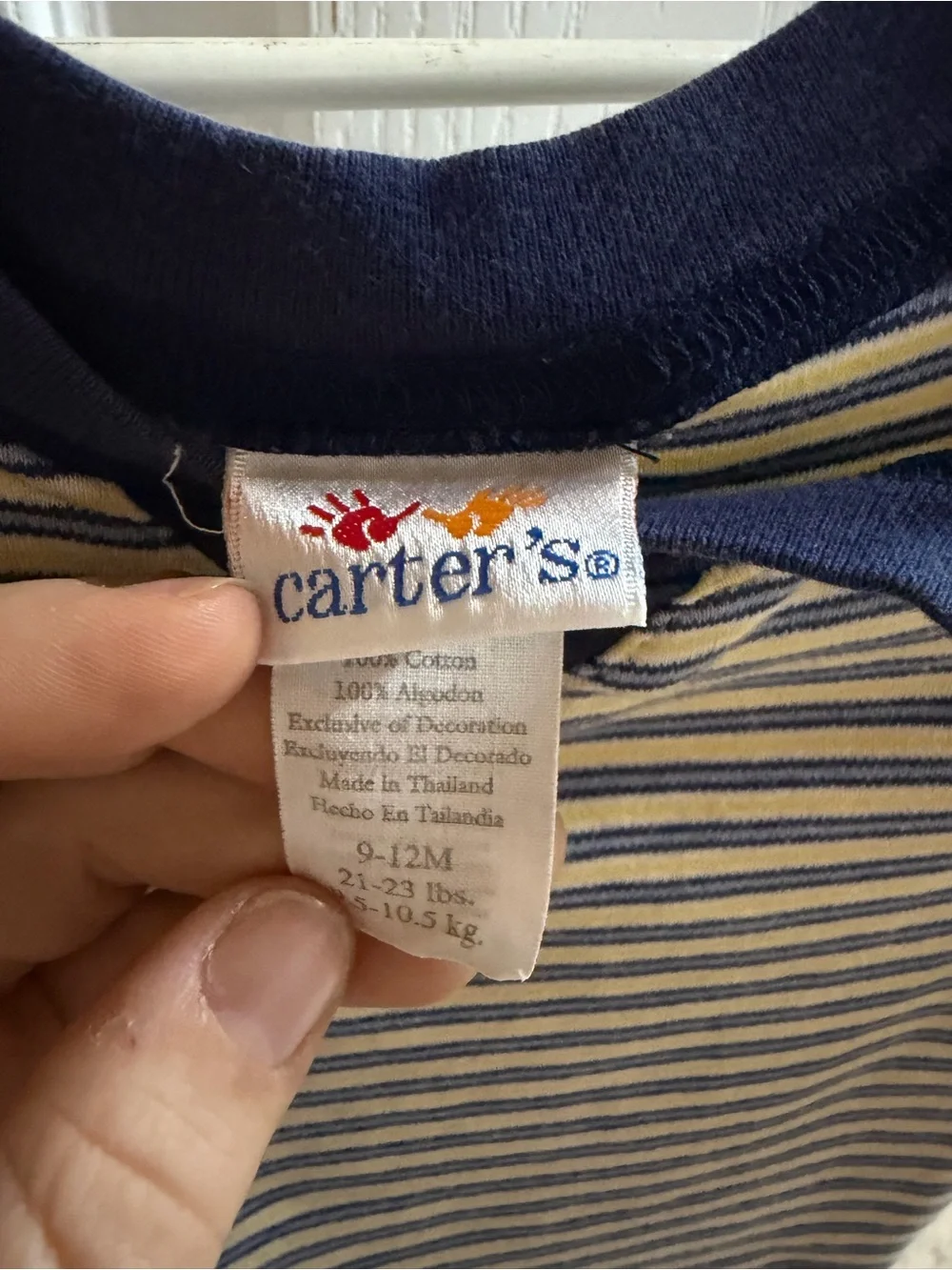 Carters vintage Y2K striped onesie with snap shoulder